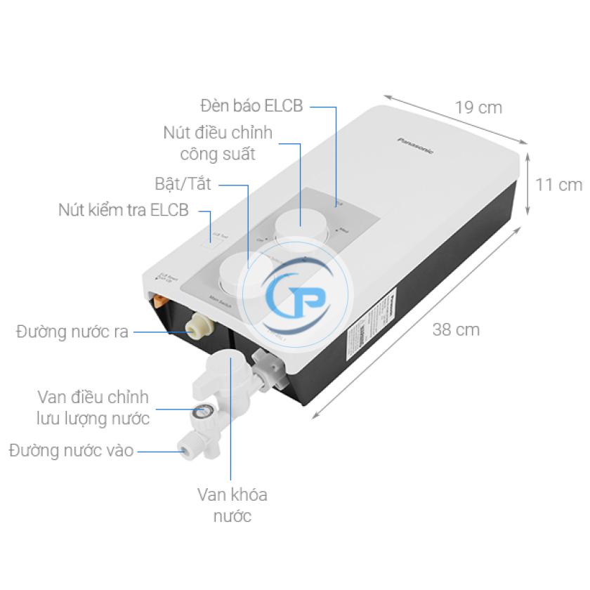 Máy nước nóng trực tiếp Panasonic 4500W DH-4RL1VW