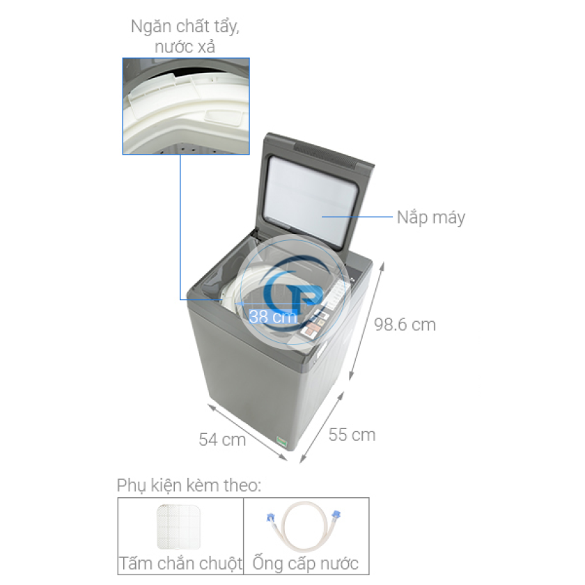 Máy giặt Aqua 9 kg AQW-S90CT S