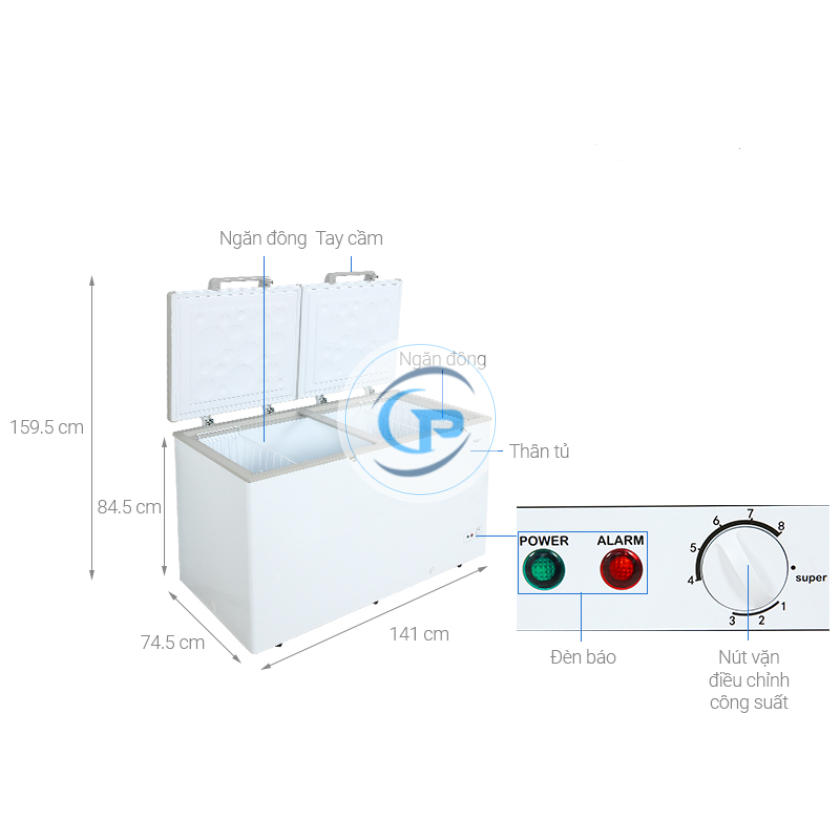Tủ đông Aqua Inverter 425 lít AQF-C5701E