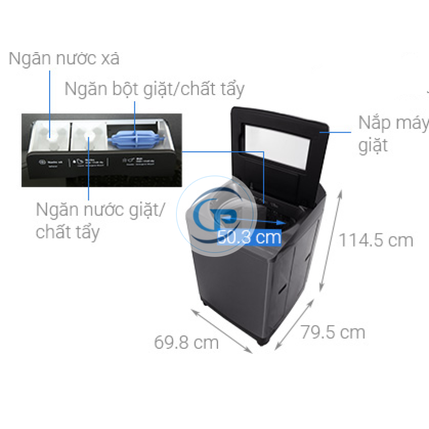 Máy giặt Hitachi Inverter 25 kg SF-250ZFVAD