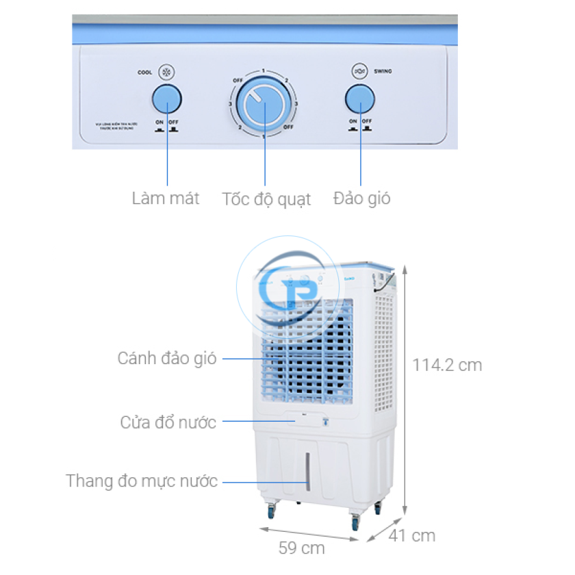 Quạt điều hòa Daikiosan DKA-05000G 180W