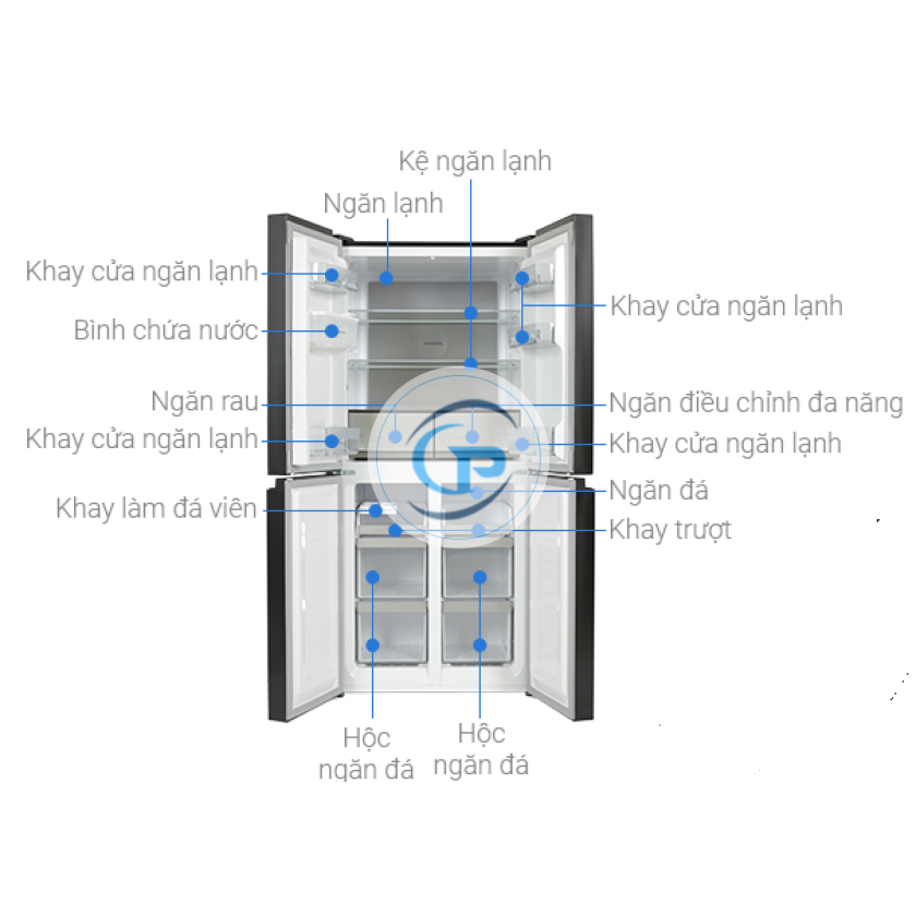 Tủ lạnh Hitachi Inverter Multi Door HR4N7520DSWDXVN 464 lít 
