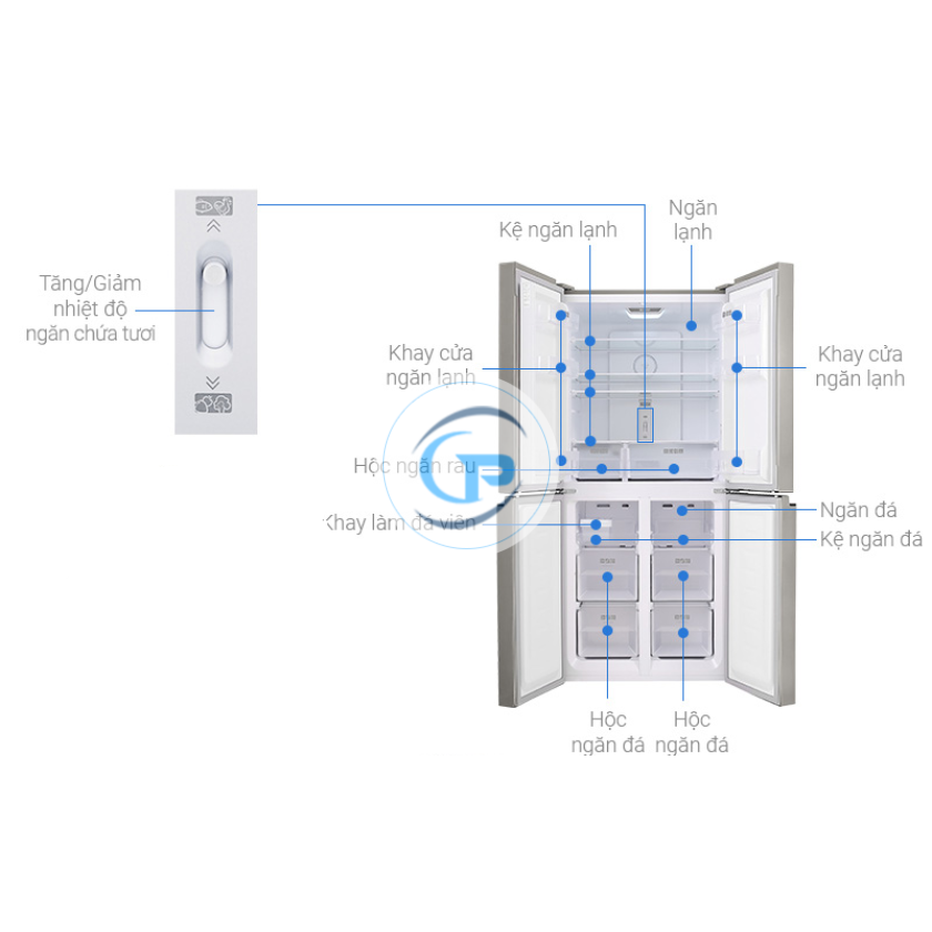 Tủ Lạnh Sharp Inverter 401 Lít SJ-FXP480VG-CH