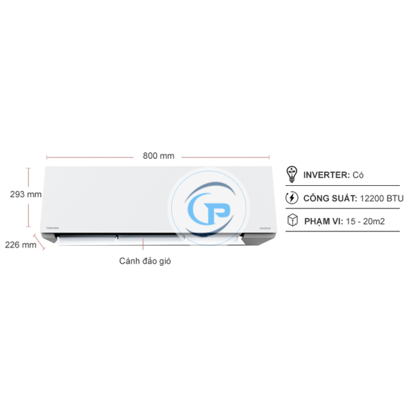 Máy lạnh treo tường Toshiba RAS-H13E2KCVG-V Inverter-1.5hp