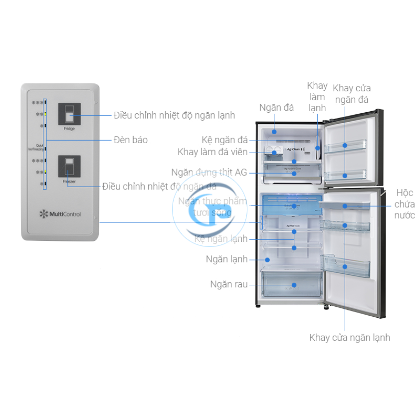 Tủ lạnh Panasonic Inverter 326 lít NR-TL351GVKV