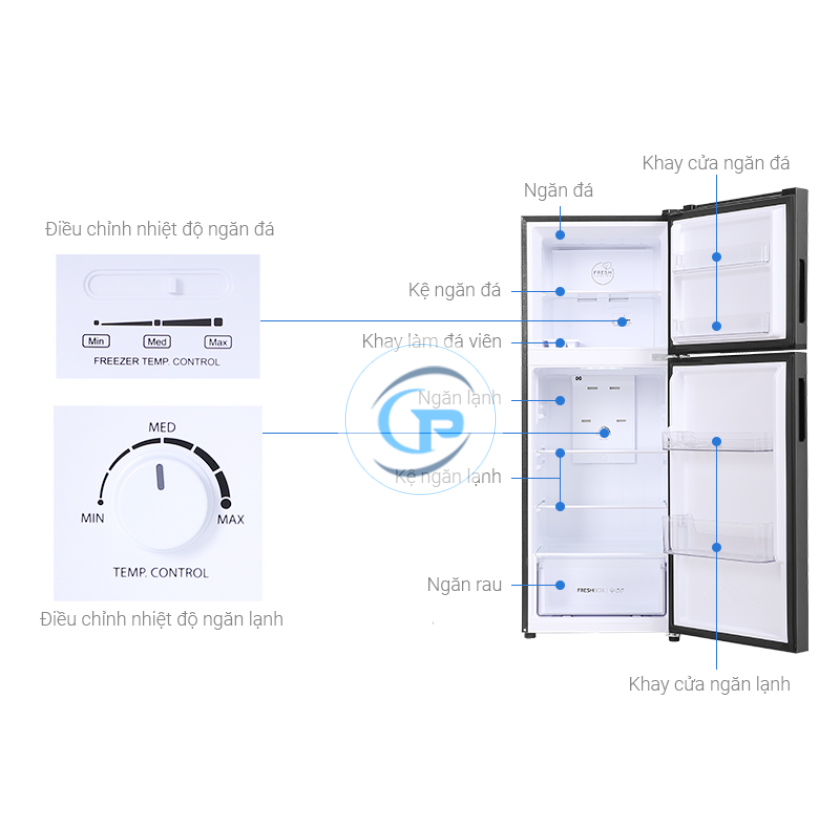 Tủ Lạnh Aqua Inverter AQR-T239FA(HB) 212 lít