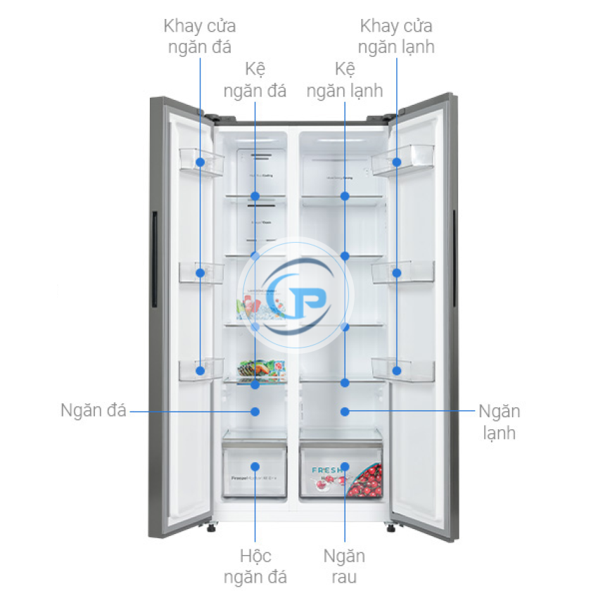 Tủ Lạnh Casper Inverter Side By Side RS-460PG 458 lít