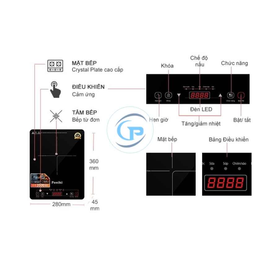 Bếp từ đơn Funiki HSD8138 (tặng kèm nồi)