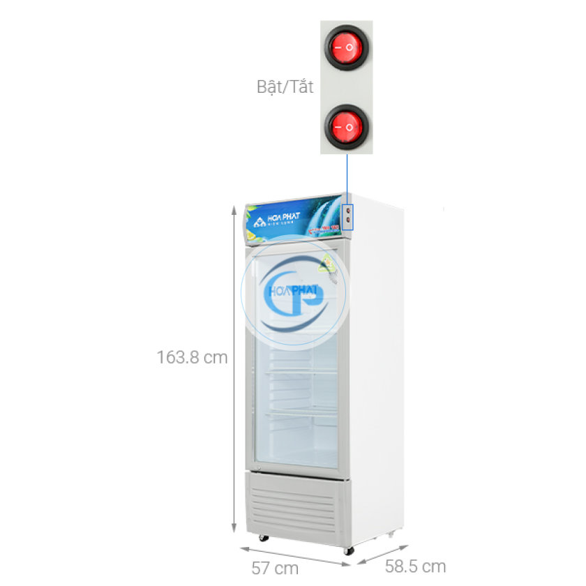 Tủ mát Hòa Phát 195 Lít HSC 550F1R1