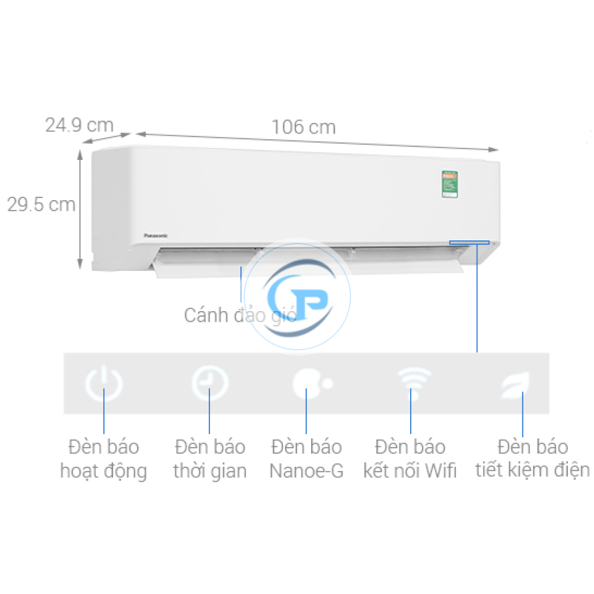 Máy lạnh Panasonic Inverter CU/CS-U18BKH-8 2.0Hp
