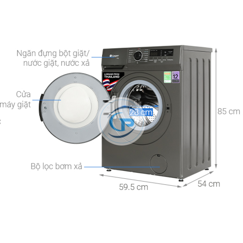 Máy giặt Casper Inverter 9 kg WF-9VG1