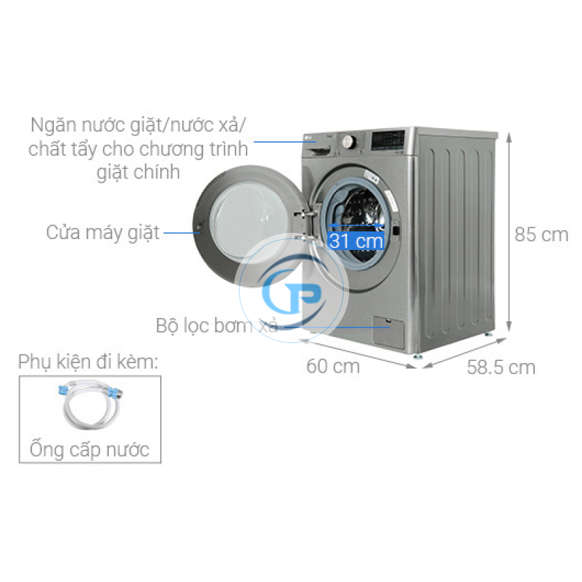Máy Giặt LG Inverter  FV1412S3PA 12 Kg