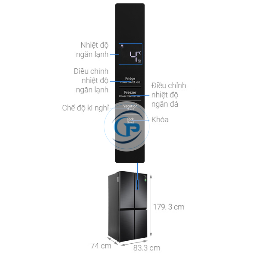 Tủ Lạnh Samsung Inverter 488 Lít RF48A4000B4/SV