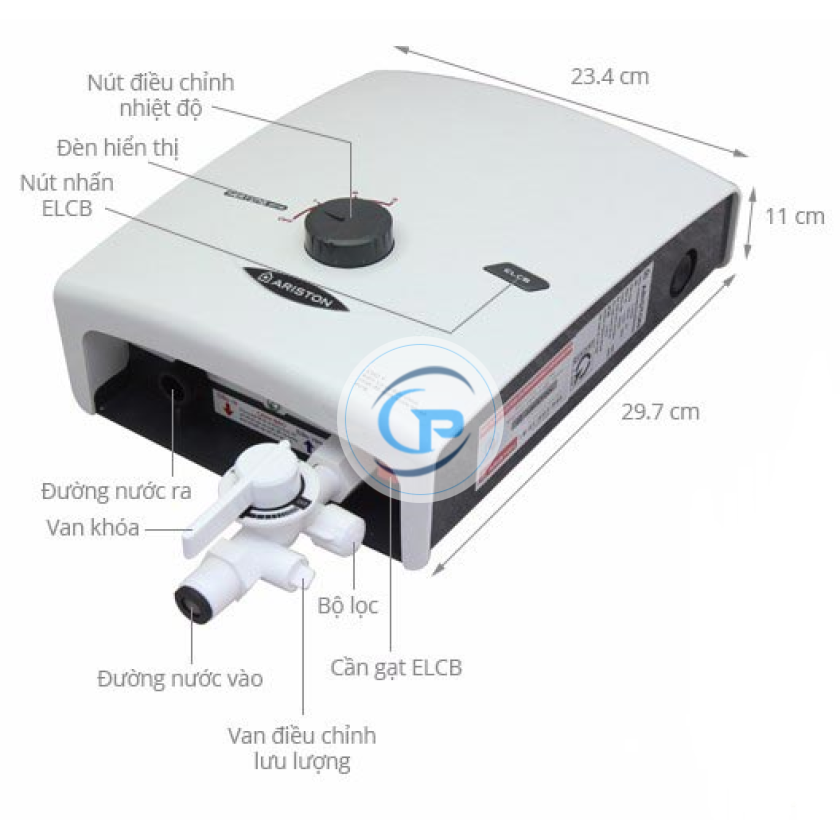 Máy Nước Nóng Ariston Aures Easy 3.5 không bơm