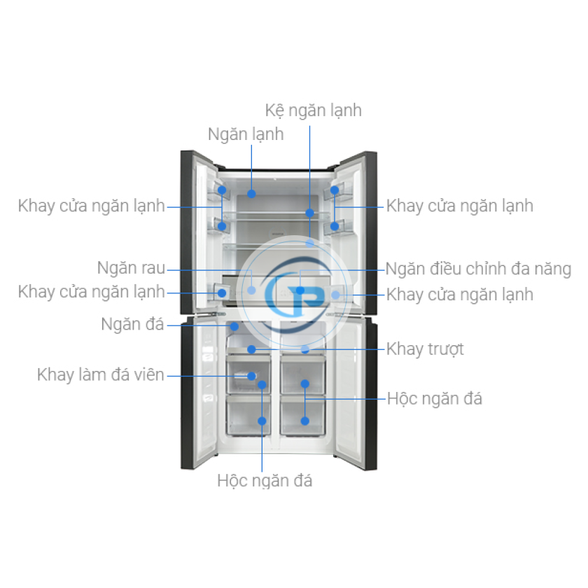 Tủ lạnh Hitachi Inverter  Multi Door  Multi Door HR4N7522DSDXVN 466 lít
