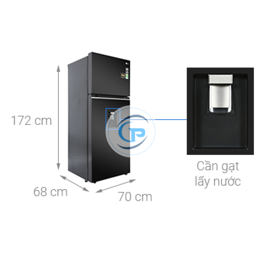 Tủ lạnh LG Inverter GN-D372BL 374 Lít