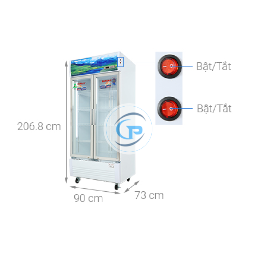Tủ mát Sanaky 700 lít TM.VH8009HP