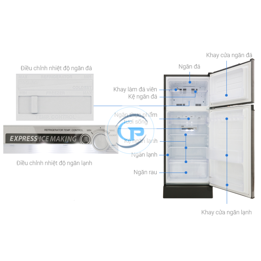 Tủ Lạnh Sharp Inverter 180 Lít SJ-X196E-DSS 