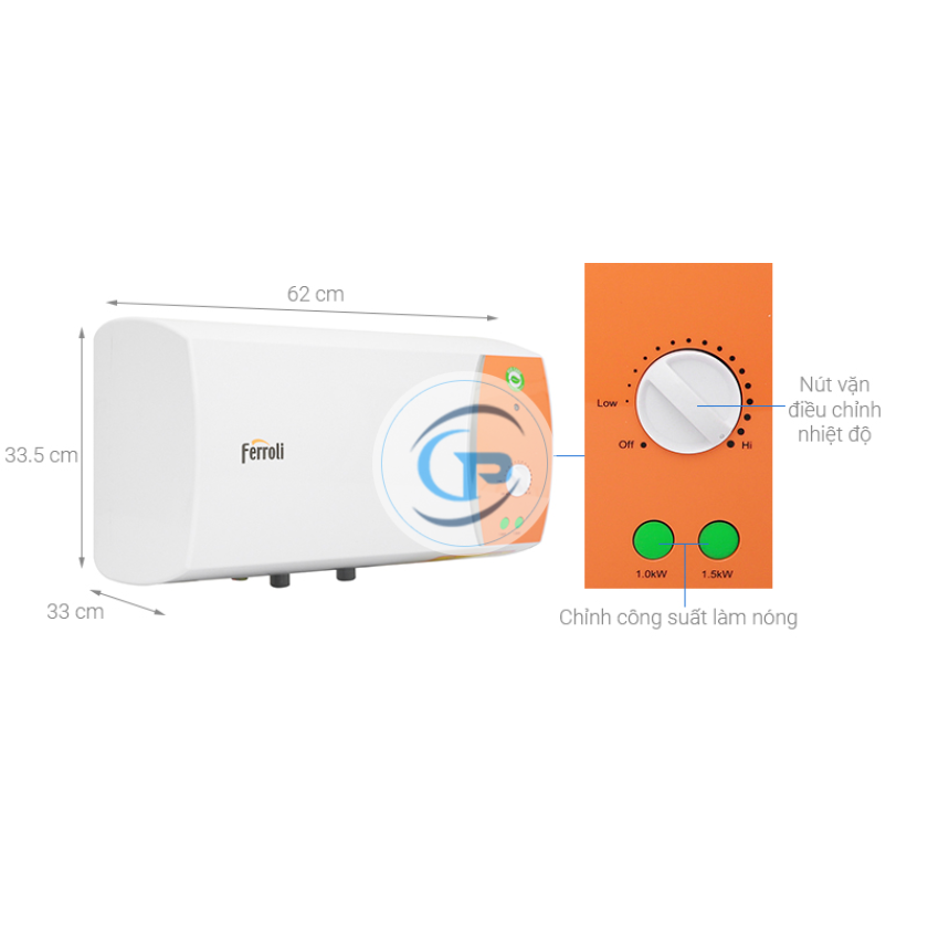 Máy nước nóng gián tiếp Ferroli VERDI 30L TE 30 lít