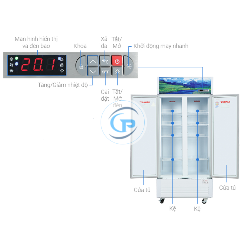 Tủ mát Sanaky Inverter 700 lít VH-8009HP3