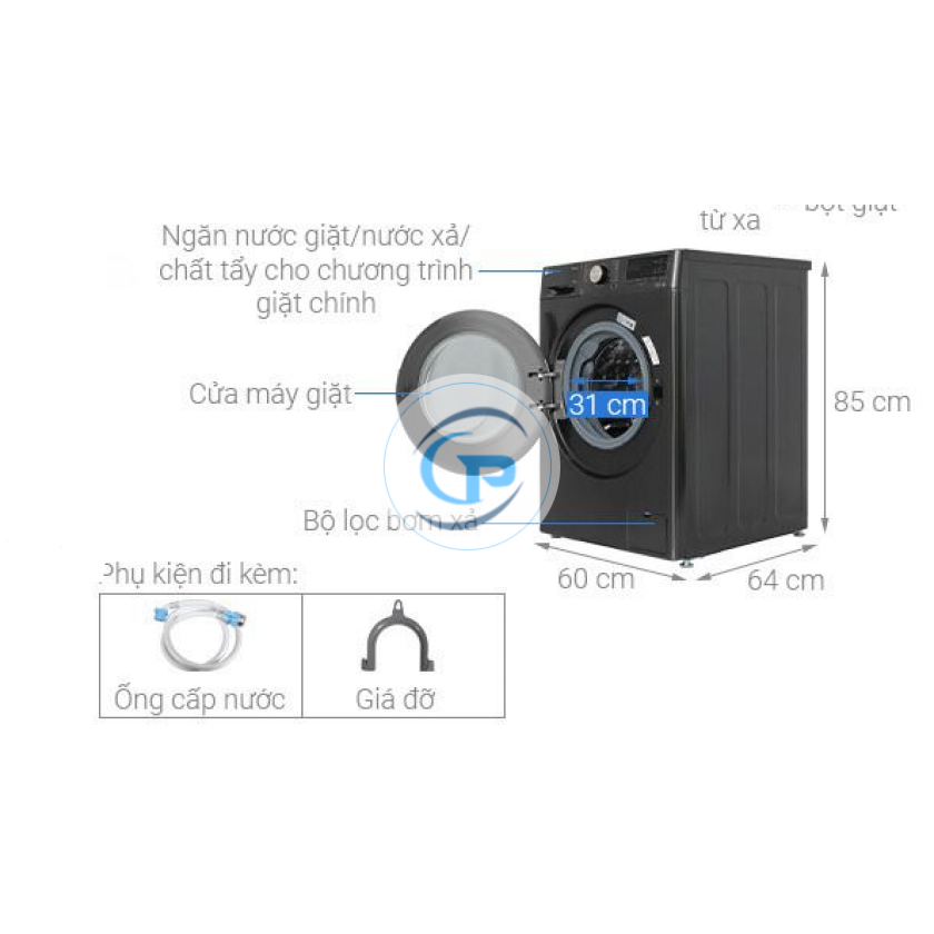 Máy Giặt LG Inverter FV1414S3BA 14 Kg 