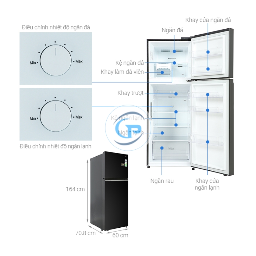 Tủ Lạnh LG Inverter GN-M312BL 315 Lít