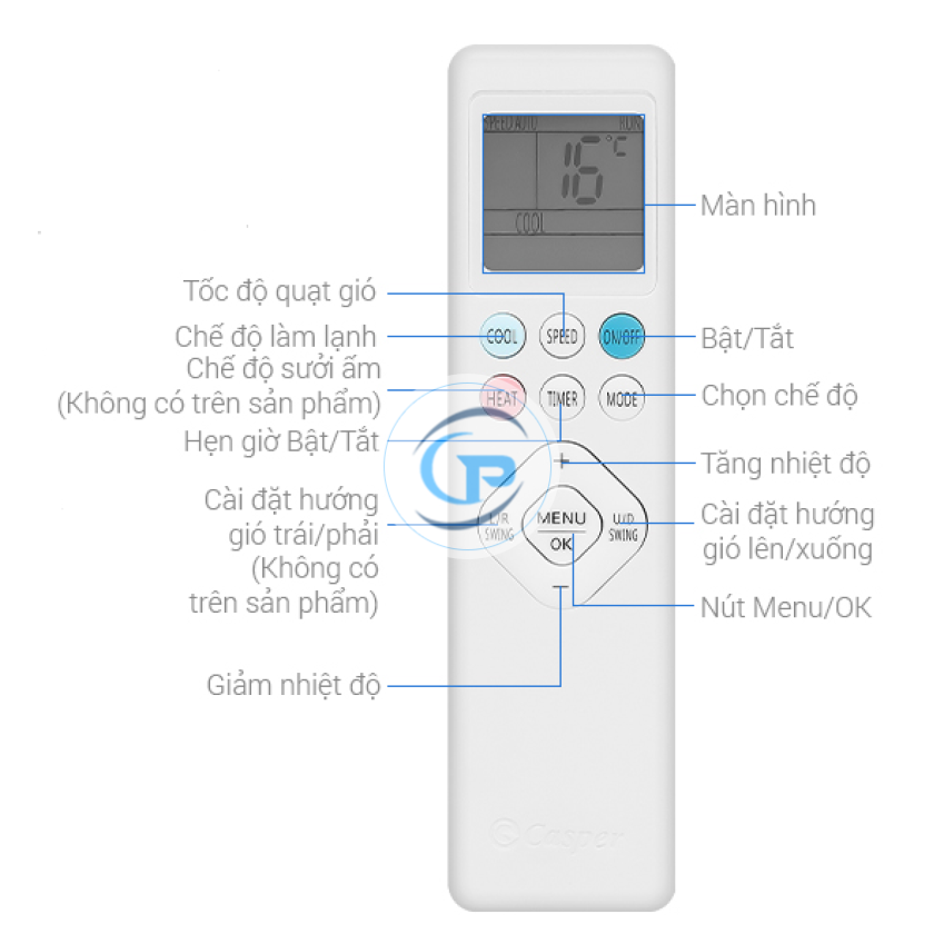 Máy lạnh treo tường Casper Inverter GC-24IS35 -2.5hp