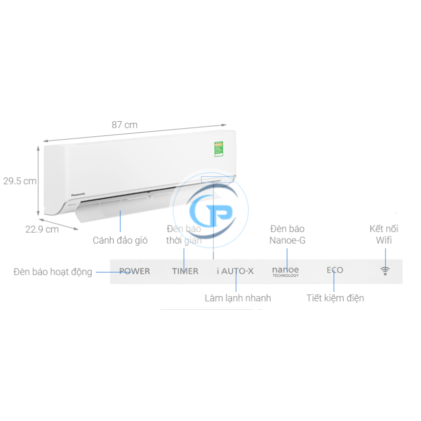 Máy lạnh treo tường Panasonic CU/CS-XU12ZKH-8 Inverter - 1.5hp
