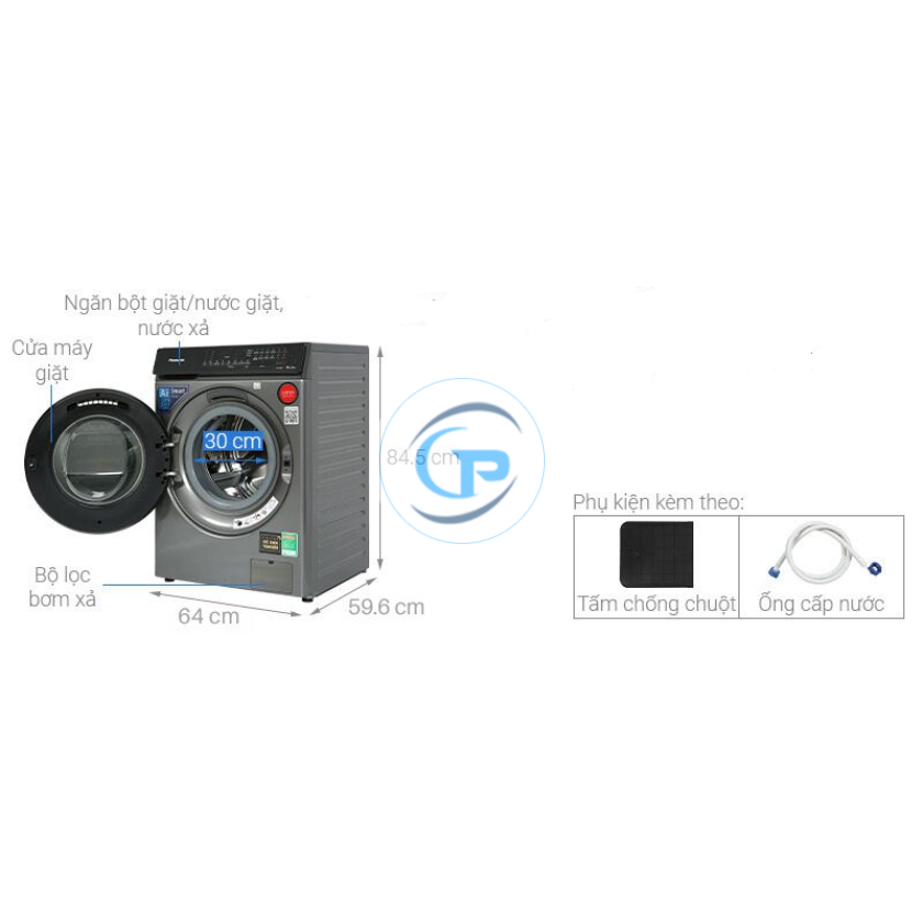Máy Giặt Sấy Panasonic Inverter NA-S106FC1LV 10/6 Kg 