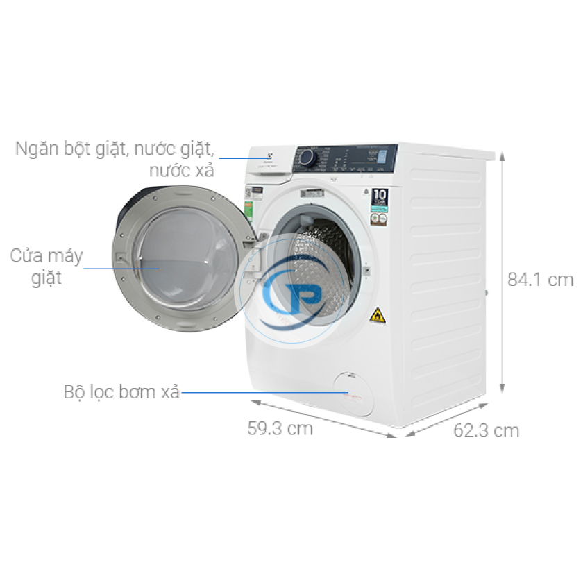 Máy Giặt Sấy Electrolux Inverter  EWW1024P5WB 10/7 Kg