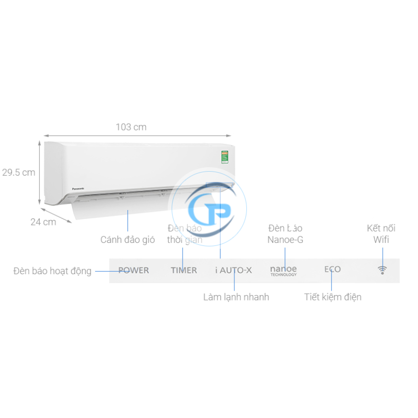 Máy lạnh treo tường Panasonic CU/CS-XU18ZKH-8 Inverter - 2.0hp