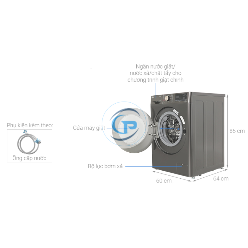 Máy Giặt Sấy LG Inverter  FV1414H3BA 14/8 Kg
