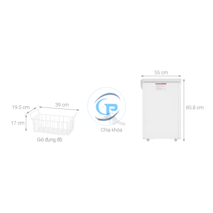 Tủ đông Hòa Phát 162 Lít HPF AD6162