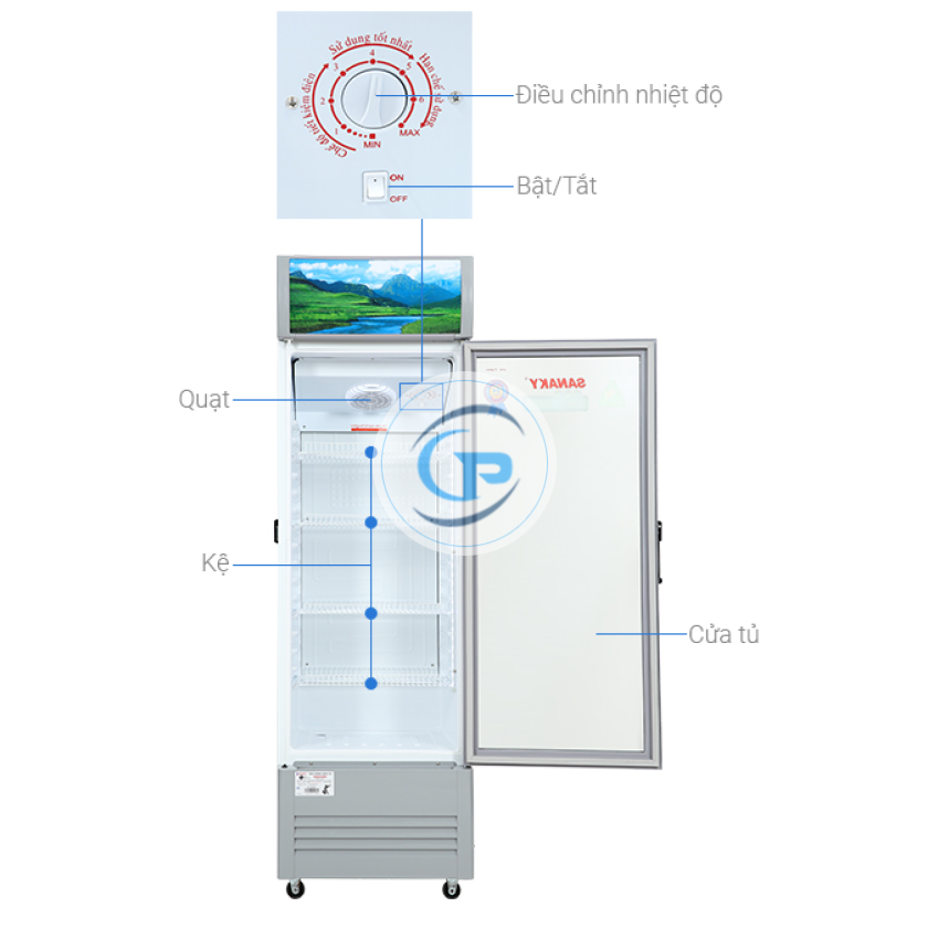 Tủ mát Sanaky 200 lít TM.VH258KL