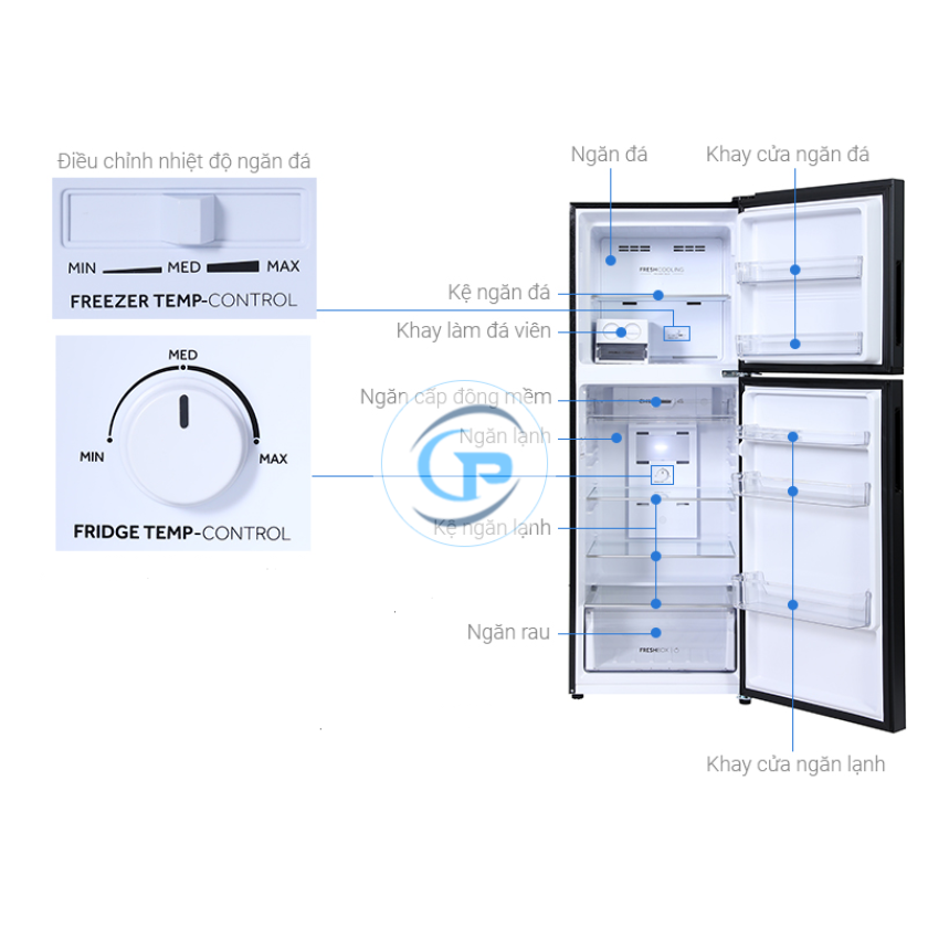 Tủ Lạnh Aqua Inverter  AQR-T410FA(SL) 358 lít