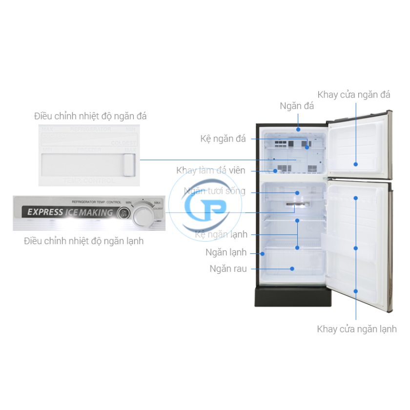 Tủ Lạnh Sharp Inverter 150 Lít SJ-X176E-SL