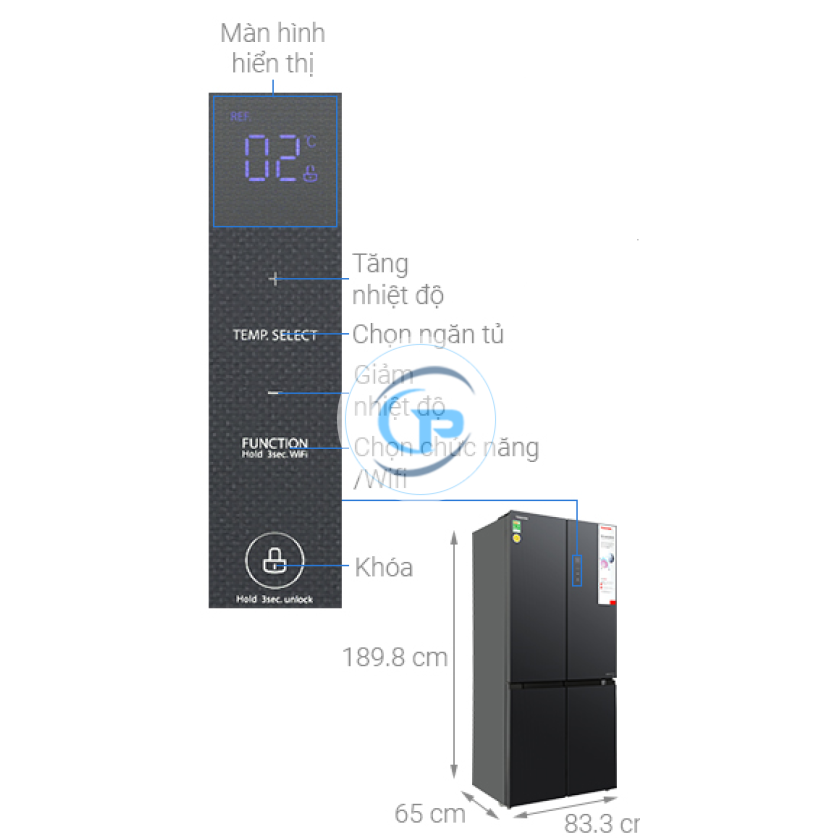 Tủ Lạnh Toshiba Inverter 515 Lít GR-RF670WI-PGV(A9)-BG