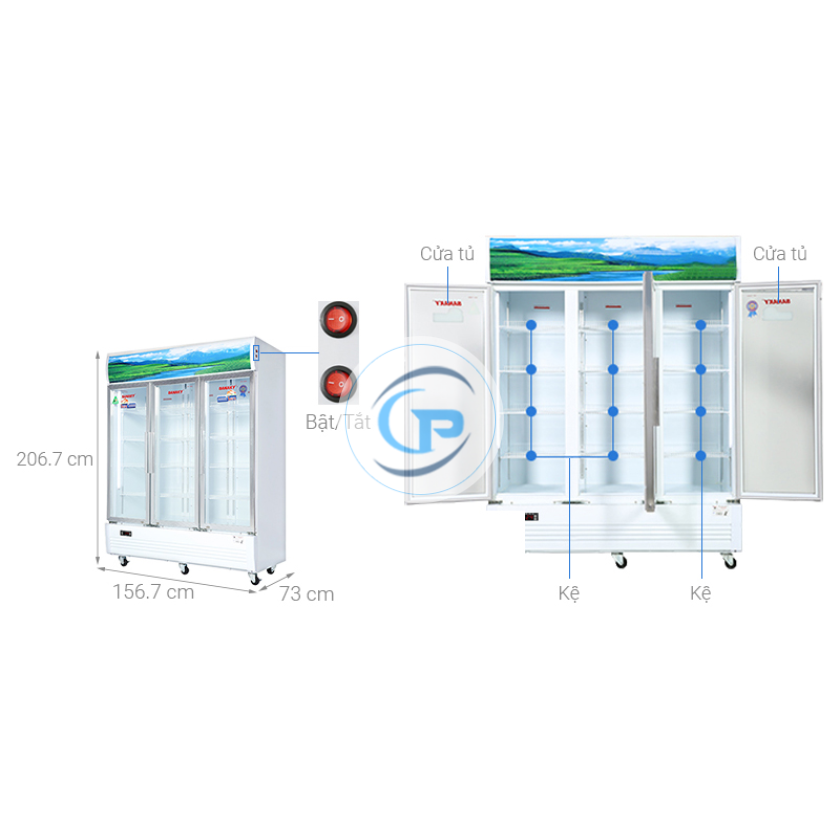 Tủ mát Sanaky 1400 lít TM.VH1520HP