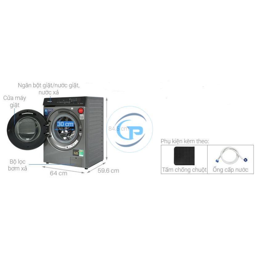 Máy Giặt Sấy Panasonic Inverter NA-S106FR1BV 10/6 Kg