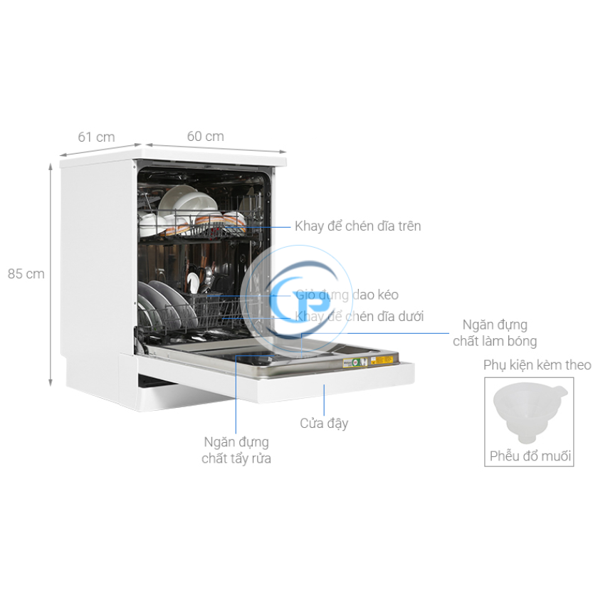 Máy rửa chén độc lập Whirlpool WFE 2B19