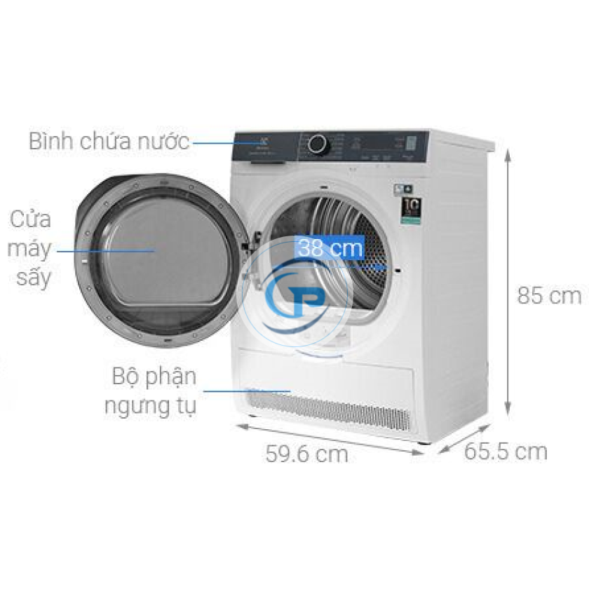 Máy sấy bơm nhiệt Electrolux UltimateCare  EDH903R9WB 9 kg