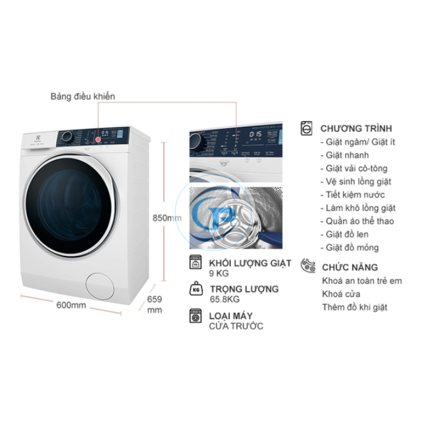 Máy Giặt Electrolux Inverter EWF9024P5WB 9 Kg