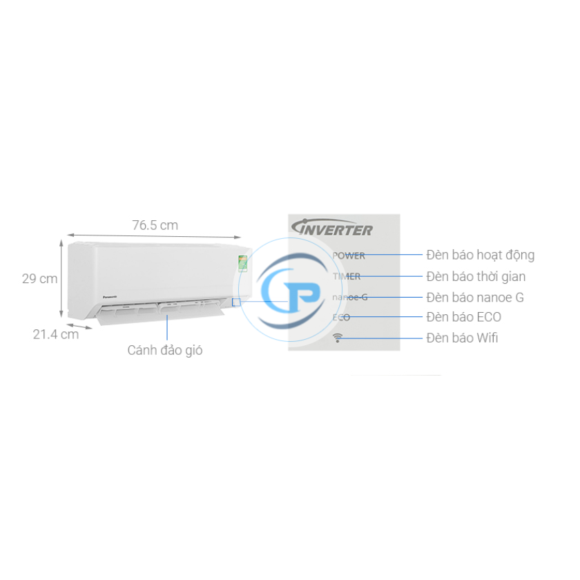 Máy lạnh treo tường Panasonic CU/CS-PU9AKH-8 Inverter - 1.0hp