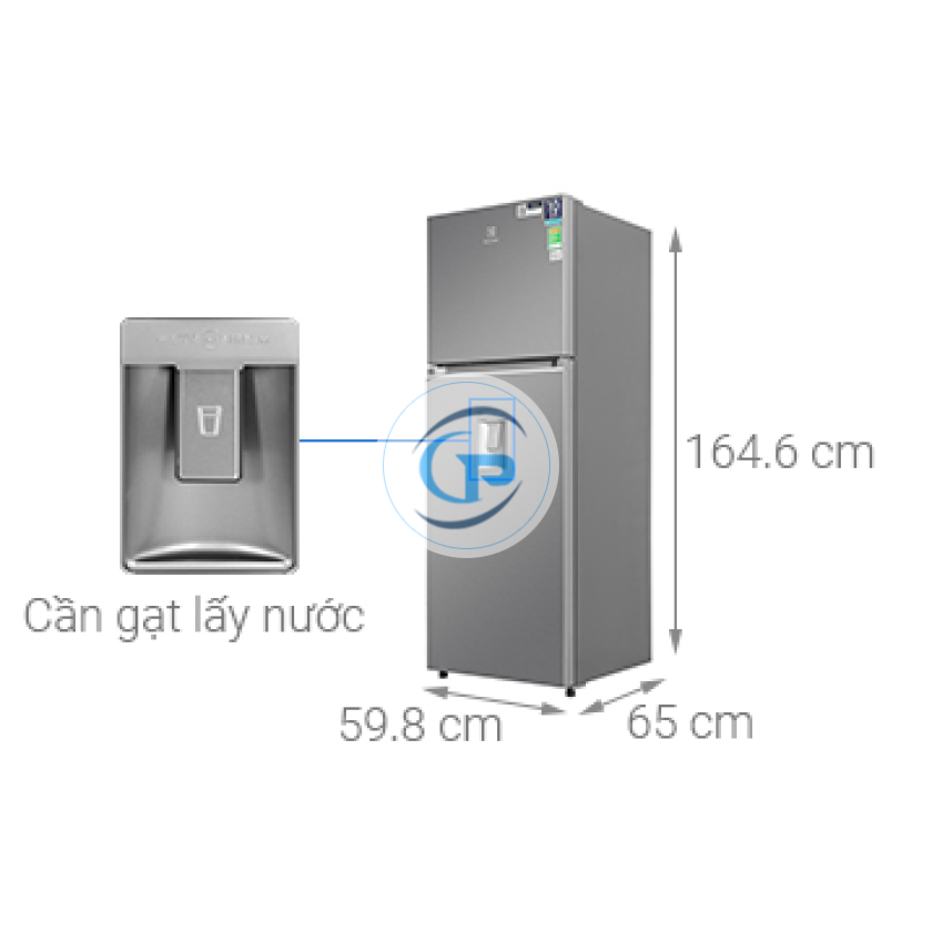 Tủ Lạnh Electrolux Inverter 312 Lít ETB3440K-A 