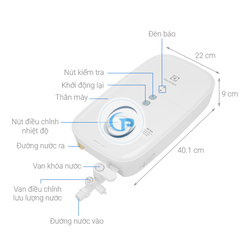 Máy Nước Nóng Trực Tiếp Electrolux 4500W EWE451KX-DWB2