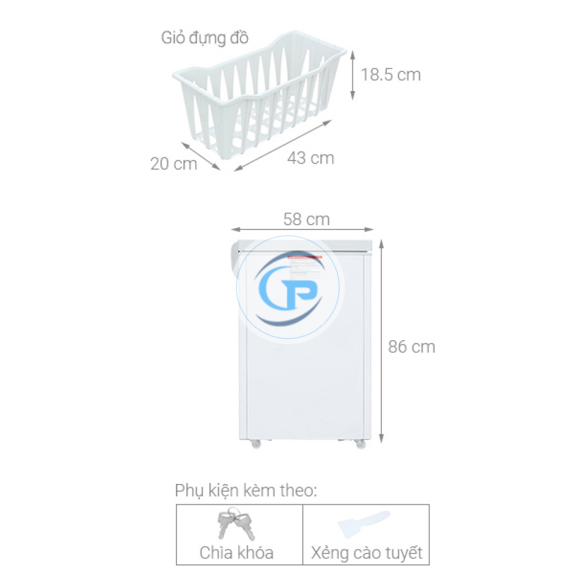 Tủ đông Hòa Phát 107 lít HPF AN6107