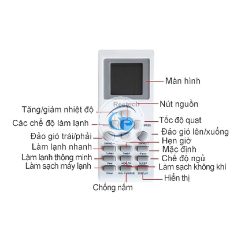 Máy lạnh treo tường Reetech Inverter RTV9-BF-A -1.0hp 