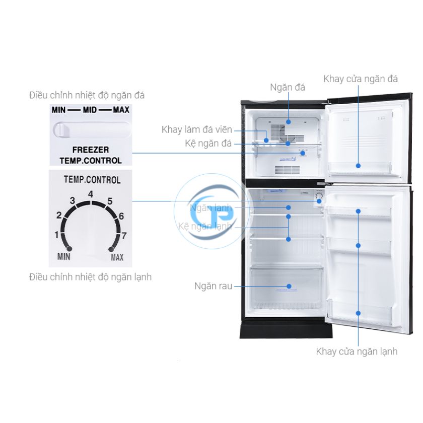Tủ lạnh Aqua Inverter 456 lít AQR-M530EM(SLB)