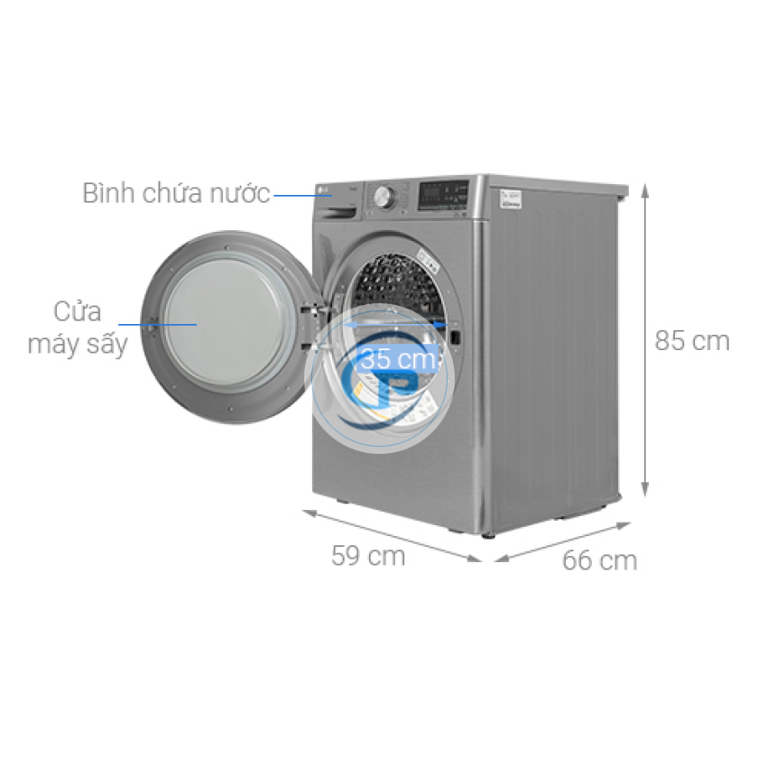 Máy Sấy Bơm Nhiệt LG DVHP50P 10.5 kg
