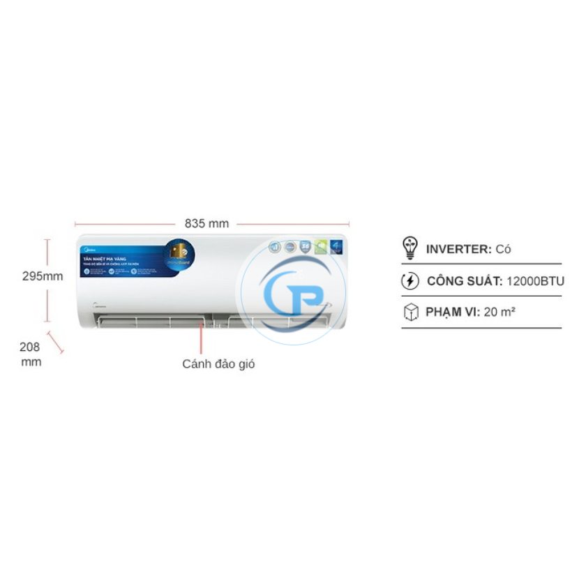 Máy lạnh Midea Inverter MSAGII-13CRDN8 1.5 HP